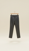 Charcoal Wool Trousers with Tailored Fit