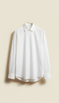White Cotton Shirt with Crisp Lines
