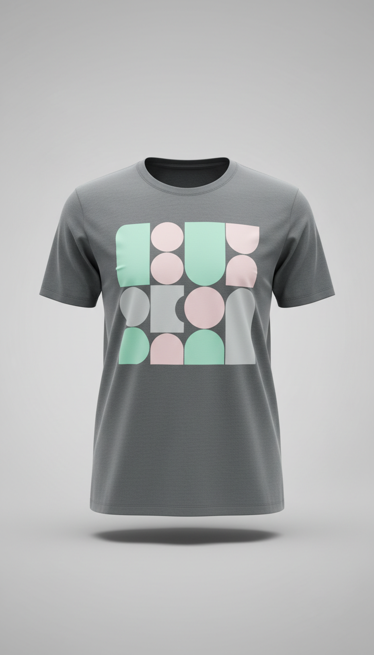 Mint pop accent graphic tee